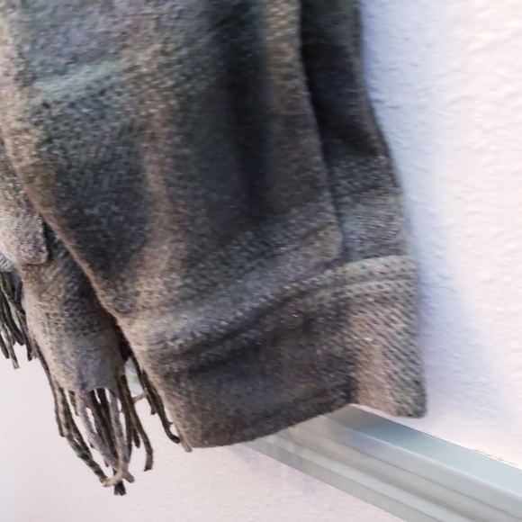 Sweet Jessie Vintage Tartan Fringe Shacket Jacket Wool Blend Medium Kelly Green - Picture 10 of 14